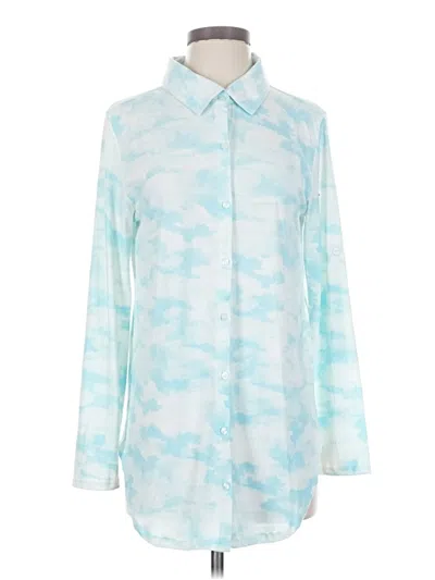 Pre-owned Lularoe Long Sleeve Blouse In Blue