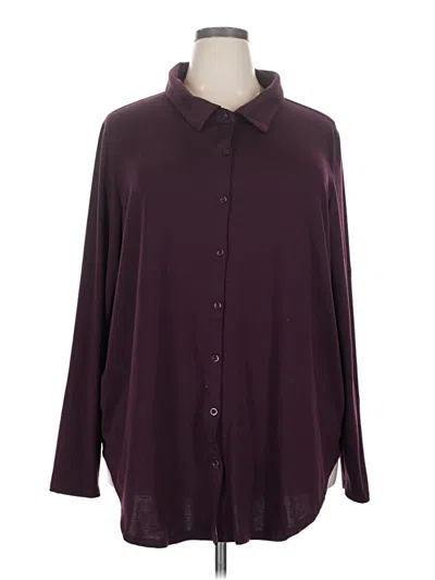 Pre-owned Lularoe Long Sleeve Blouse In Burgundy
