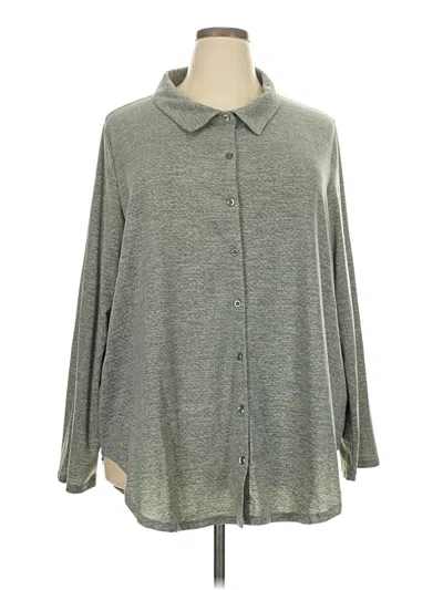 Pre-owned Lularoe Long Sleeve Blouse In Gray