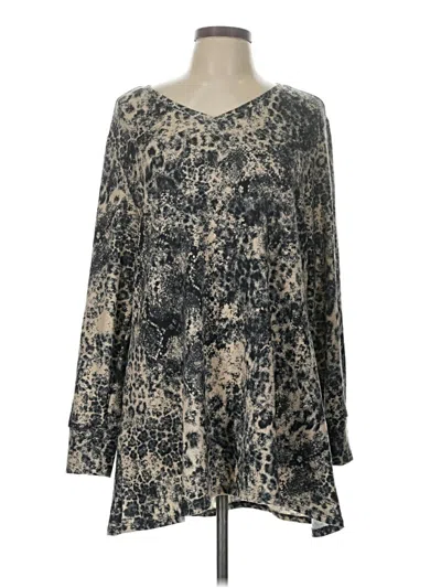 Pre-owned Lularoe Long Sleeve Blouse In Gray