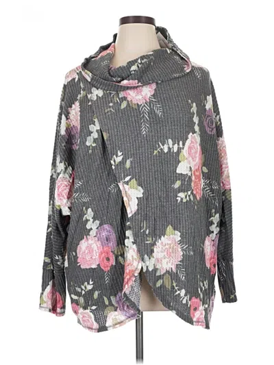 Pre-owned Lularoe Long Sleeve Blouse In Gray