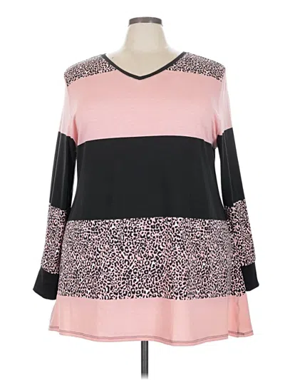 Pre-owned Lularoe Long Sleeve Blouse In Pink