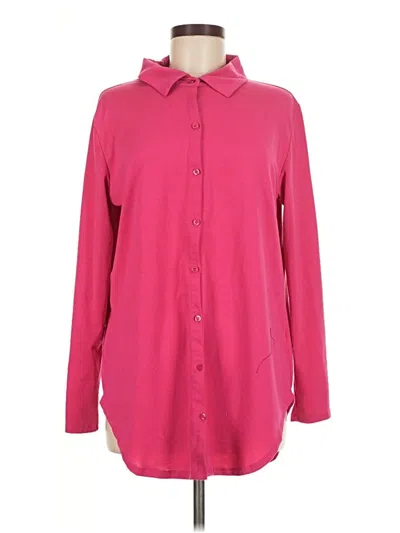 Pre-owned Lularoe Long Sleeve Blouse In Pink