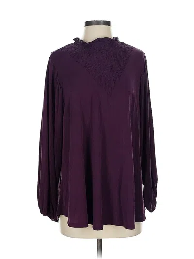 Pre-owned Lularoe Long Sleeve Blouse In Purple