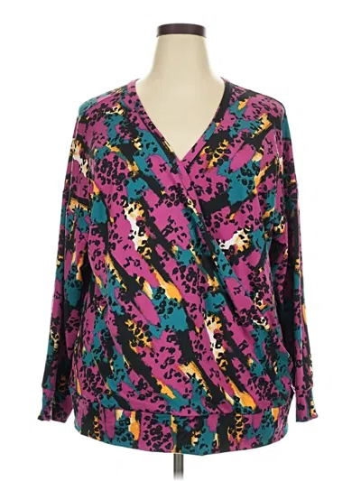 Pre-owned Lularoe Long Sleeve Blouse In Purple