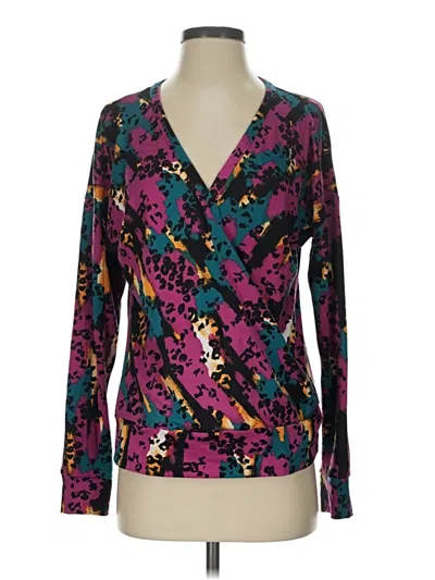 Pre-owned Lularoe Long Sleeve Blouse In Purple