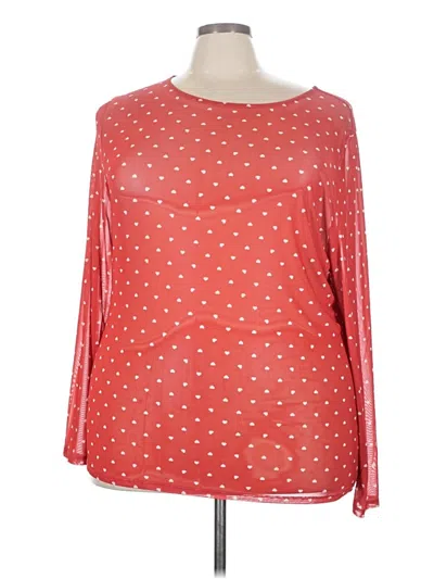 Pre-owned Lularoe Long Sleeve Blouse In Red