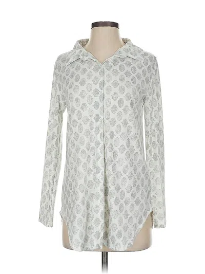 Pre-owned Lularoe Long Sleeve Blouse In Silver