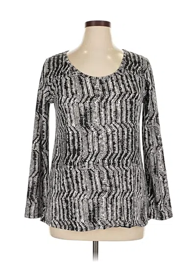 Pre-owned Lularoe Long Sleeve Blouse In Silver