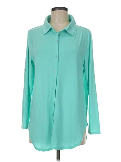 Pre-owned Lularoe Long Sleeve Blouse In Teal