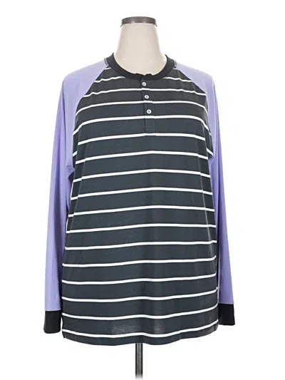 Pre-owned Lularoe Long Sleeve Polo Shirt In Purple