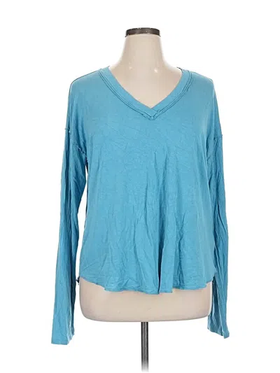 Pre-owned Lularoe Long Sleeve T-shirt In Blue