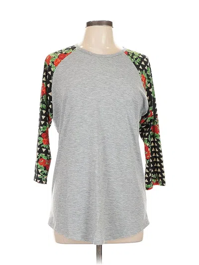 Pre-owned Lularoe Long Sleeve T-shirt In Gray