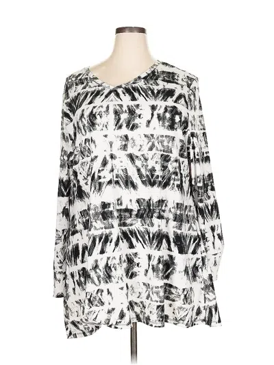 Pre-owned Lularoe Long Sleeve T-shirt In White