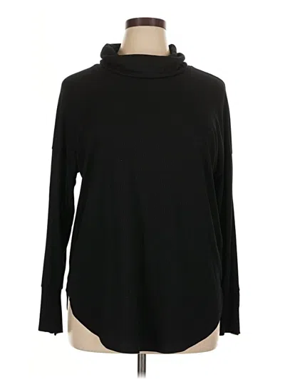 Pre-owned Lularoe Long Sleeve Top Black Cowl Neck Tops