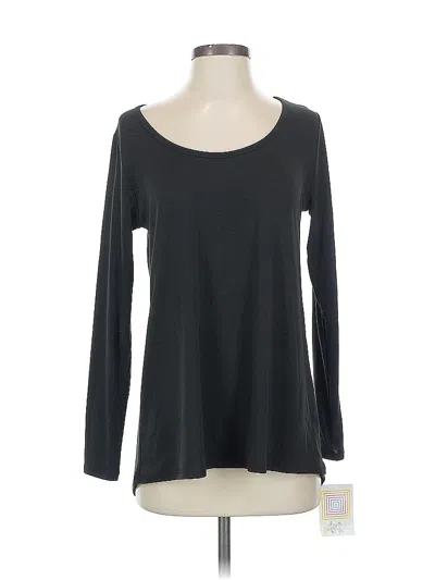 Pre-owned Lularoe Long Sleeve Top Black Scoop Neck Tops