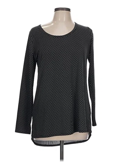 Pre-owned Lularoe Long Sleeve Top Black Square Neckline Tops