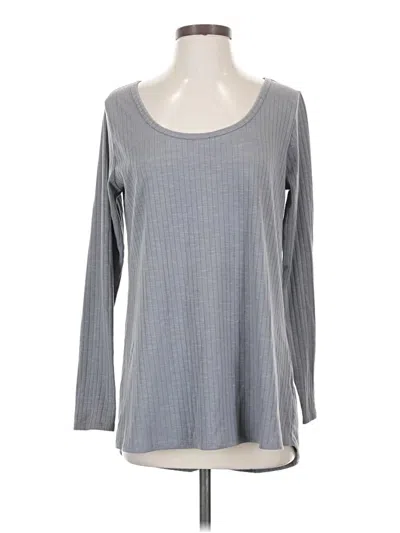 Pre-owned Lularoe Long Sleeve Top Gray Boatneck Tops