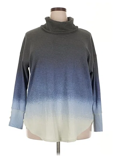 Pre-owned Lularoe Long Sleeve Top Gray Turtleneck Tops