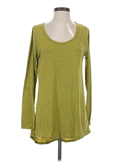 Pre-owned Lularoe Long Sleeve Top Green Scoop Neck Tops