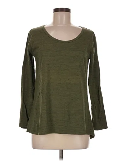 Pre-owned Lularoe Long Sleeve Top Green Scoop Neck Tops