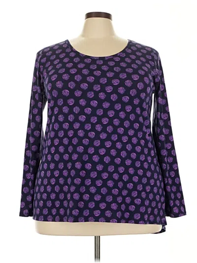 Pre-owned Lularoe Long Sleeve Top Purple Boatneck Tops