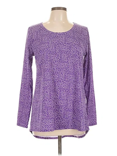 Pre-owned Lularoe Long Sleeve Top Purple Boatneck Tops