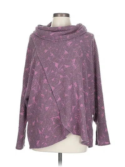 Pre-owned Lularoe Long Sleeve Top Purple Cowl Neck Tops