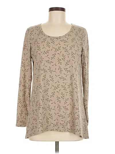 Pre-owned Lularoe Long Sleeve Top Tan Scoop Neck Tops