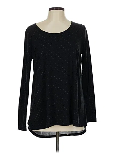 Pre-owned Lularoe Long Sleeve T-shirt In Black