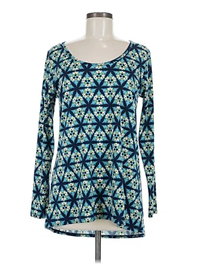 Pre-owned Lularoe Long Sleeve T-shirt In Blue