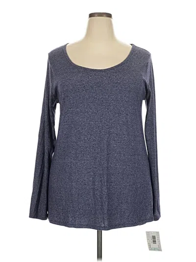 Pre-owned Lularoe Long Sleeve T-shirt In Blue