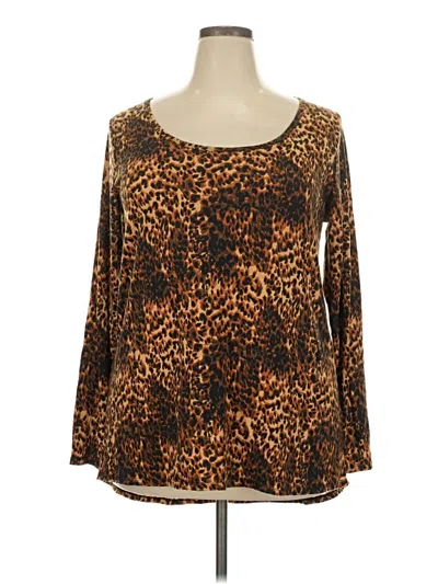 Pre-owned Lularoe Long Sleeve T-shirt In Brown