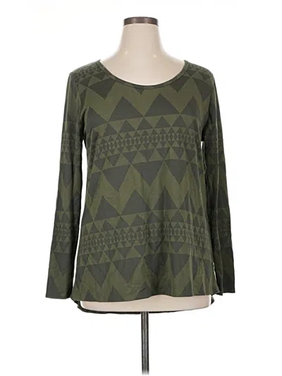 Pre-owned Lularoe Long Sleeve T-shirt In Green