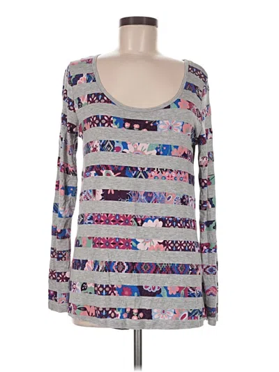 Pre-owned Lularoe Long Sleeve T-shirt In Silver