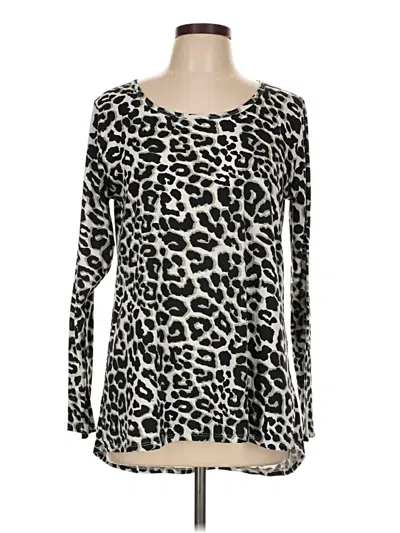 Pre-owned Lularoe Long Sleeve T-shirt In Silver