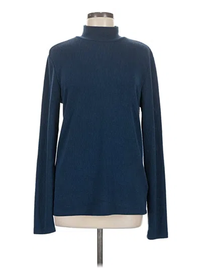 Pre-owned Lularoe Long Sleeve Turtleneck In Blue