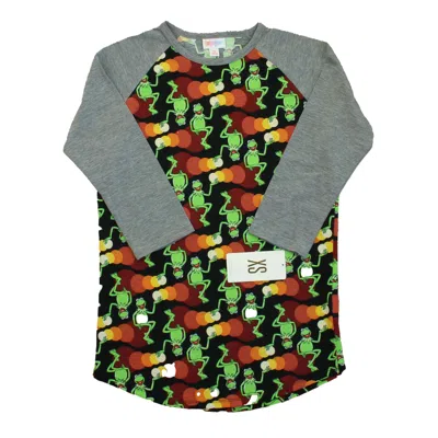 Pre-owned Lularoe Kids' Lula Roe Girls Gray Kermit The Frog Long Sleeve Shirt Size: Junior Xs In Grey