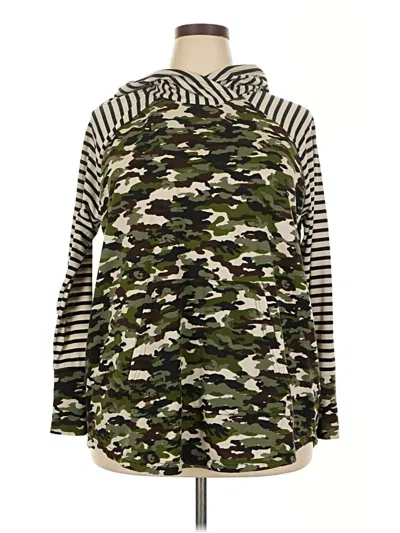 Pre-owned Lularoe Poncho In Green