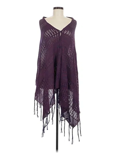 Pre-owned Lularoe Poncho In Purple