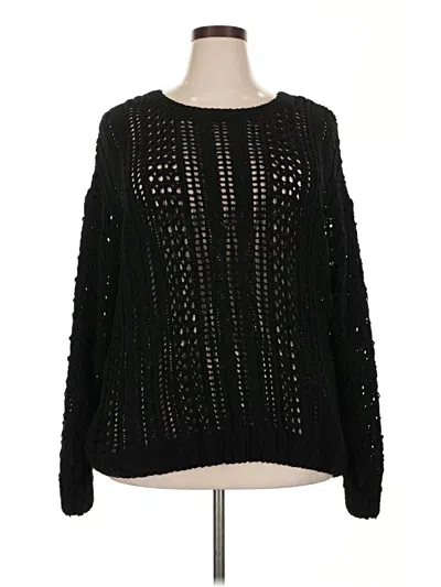 Pre-owned Lularoe Pullover Sweater In Black