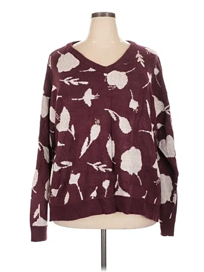 Pre-owned Lularoe Pullover Sweater In Burgundy