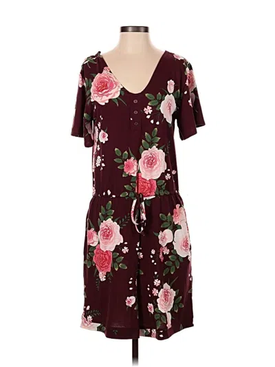 Pre-owned Lularoe Romper In Burgundy