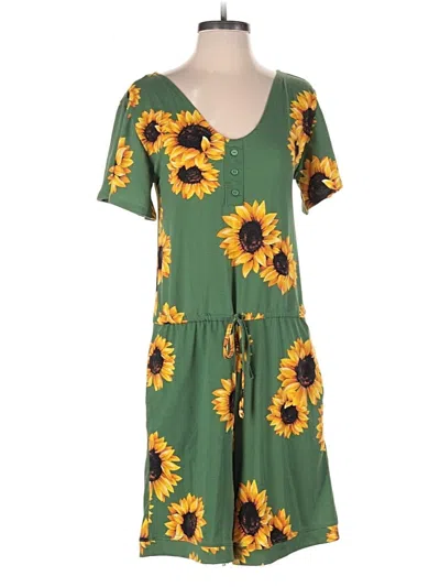 Pre-owned Lularoe Romper In Green