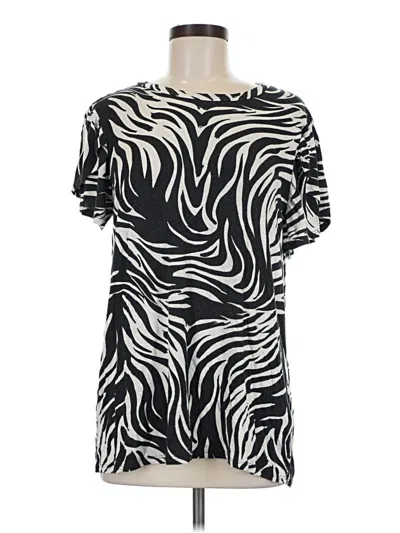 Pre-owned Lularoe Short Sleeve Blouse In Black