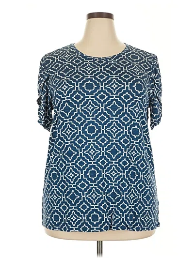 Lularoe Short Sleeve Blouse In Blue
