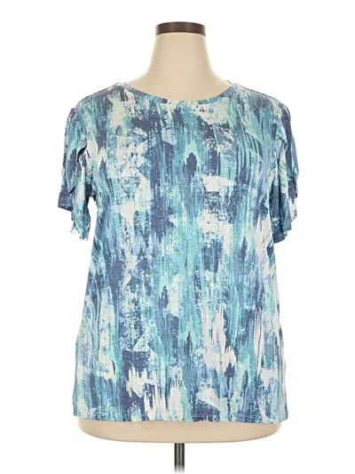 Lularoe Short Sleeve Blouse In Blue