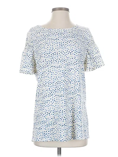 Pre-owned Lularoe Short Sleeve Blouse In Blue