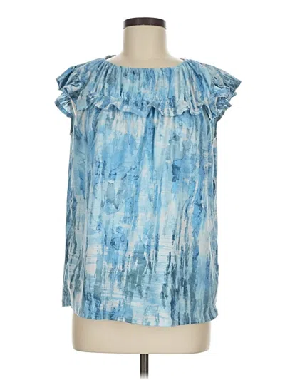 Pre-owned Lularoe Short Sleeve Blouse In Blue