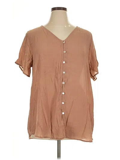 Lularoe Short Sleeve Blouse In Brown